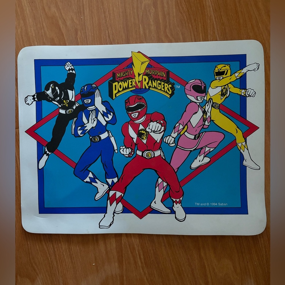 Vintage Power Rangers Table Place Mat